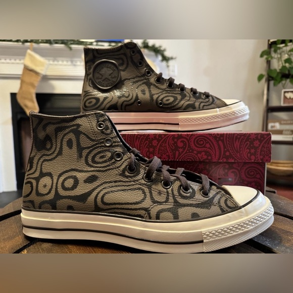 Limited Edition New Converse Chuck 70 Willy Wonka Chocolate Swirl Size 11.5 - Picture 5 of 8